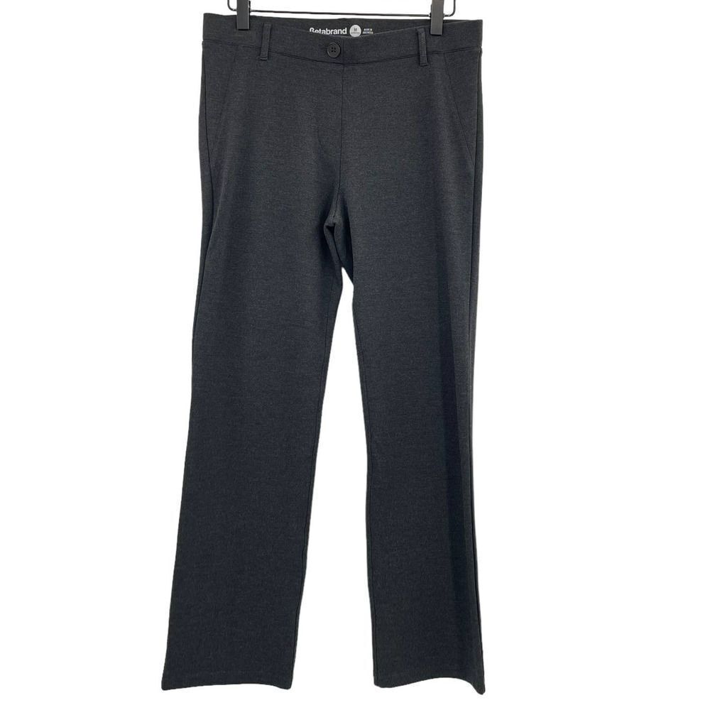 Betabrand Yoga Dress Pants Pull On Stretchy Comfort Charcoal Gray | Med Petite - Picture 2 of 8